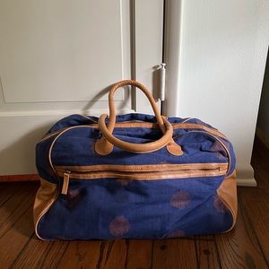 Anthropologie Leather iKat Weekender Bag